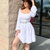 Women's Long Sleeve Ruffle Dress for All Occasions - Womenswear