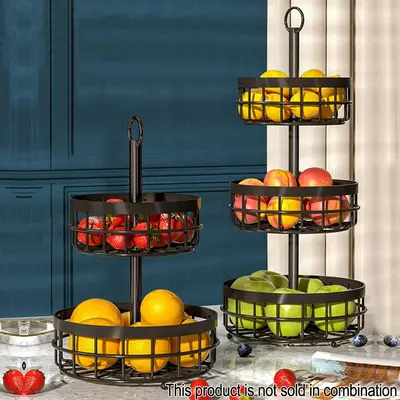Metal Multi-layer Countertop Fruit & Vegetable Basket, Large Capacity Basket Stand, Kitchen Accessories Multifunction Storage...