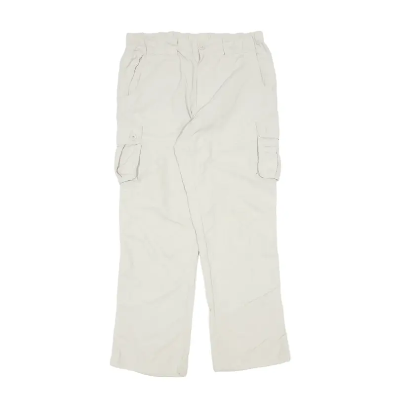 SWITCHER Cargo Trousers Cream Regular Straight Womens W32 L30