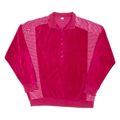 Velvet Womens Polo Shirt Pink Long Sleeve L