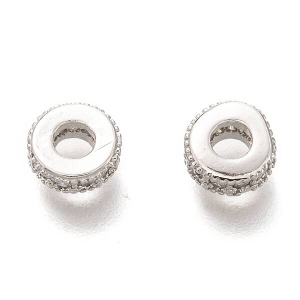Brass Micro Pave Clear Cubic Zirconia Charms