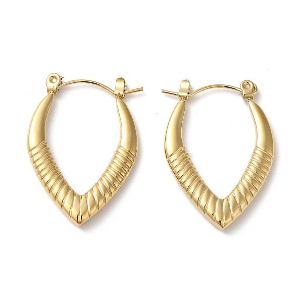Rack Plating 304 Stainless Steel Hoop Earrings for Women
