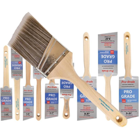 10 Pack Pro-Grade Premium Wall/Trim House Paint Brush Set Great for Professional Painter and Home Owners Painting Brushes for...