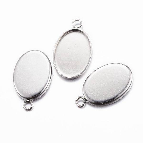 Tarnish Resistant 304 Stainless Steel Pendant Cabochon Settings
