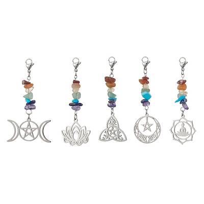 Chakra Natural Gemstone Chips Pendant Decorations