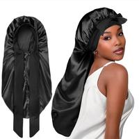 Double Layer Long Satin Very soft material Lightweight and breathable Design Bonnet for Sleeping Silk Bonnet for Long Hair Wo...