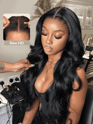 UNice 5x5 & 7x5 Thin HD BlendAway™ Pre Cut Lace Closure Glueless Body Wave Affordable Bouncy Wig with ByeBye-Knots Match Al...
