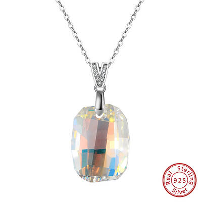 925 Sterling Silver Glass Pendant Necklaces
