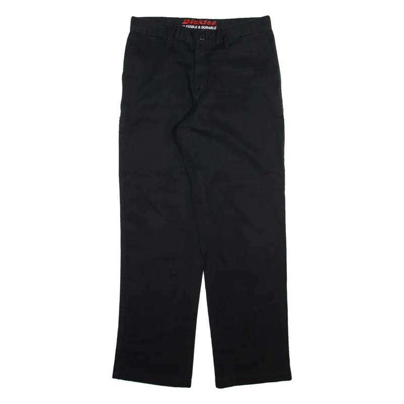 DICKIES Mens Trousers Black Regular Straight W30 L32