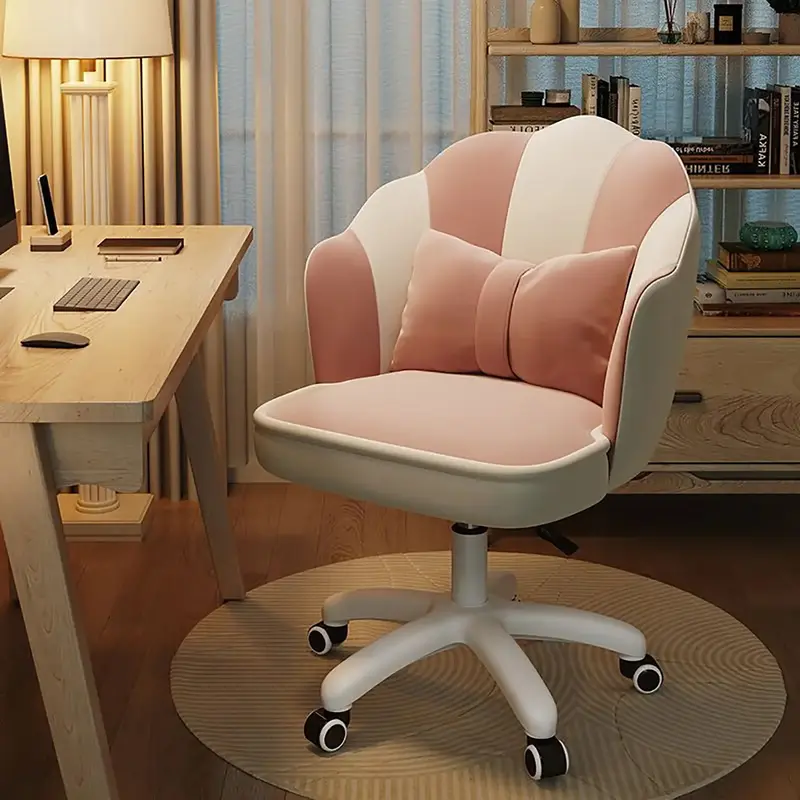 【Back To School】 Cute Petal Desk Chair Vanity Chair Office Chair , Modern Fabric Home Butterfly Chairs Height Adjustable ...