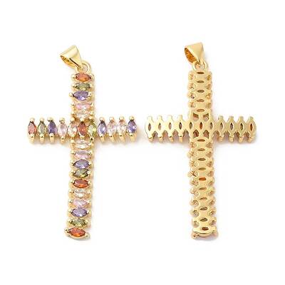 Brass Micro Pave Cubic Zirconia Pendants