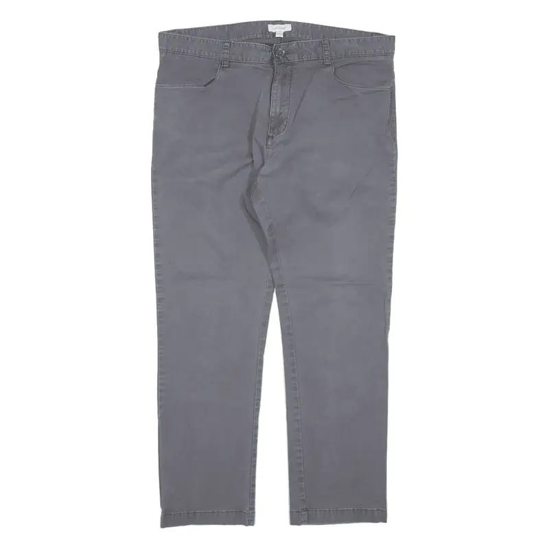 CALVIN KLEIN Trousers Grey Slim Straight Womens W36 L27