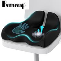 Benazcap Extra Large Ergonomic Memory Foam Seat Cushion for Office, Gaming Chair, & Car, Pressure & Sciatica Pain Relief, X L...