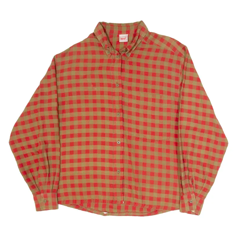 MONDI Womens Printed Shirt Red Long Sleeve Check M
