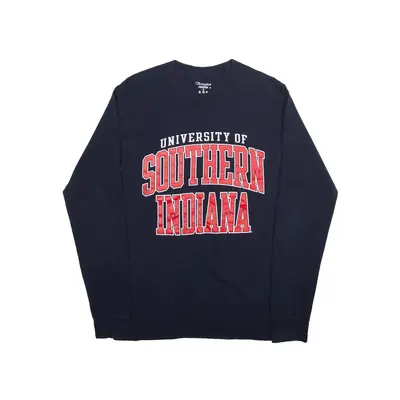 CHAMPION University Of Southern Indiana USA T-Shirt Blue Long Sleeve Mens S