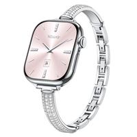 Missair Dazzling Bracelet Band Compatible with Apple Watch Series 1-10, SE & Ultra,Women's Slim Wristband Metal Strap Weara...