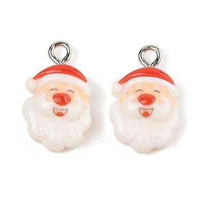 Christmas Theme Opaque Resin Pendants