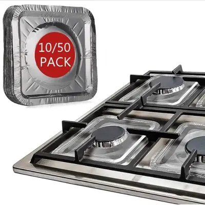 Aluminum Foil Gas Stove Protector, Gas Stove Top Cover, For Collecting Oil, Oils And Food Spill
