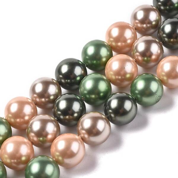 Electroplated Shell Beads Strands
