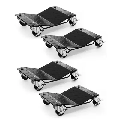 Garvee Car Wheel Dolly Set of 4 Heavy Duty Vehicle Mover with Brakes for Cars, Trucks, Trailers, Motorcycles, Black, 6000 LBS...