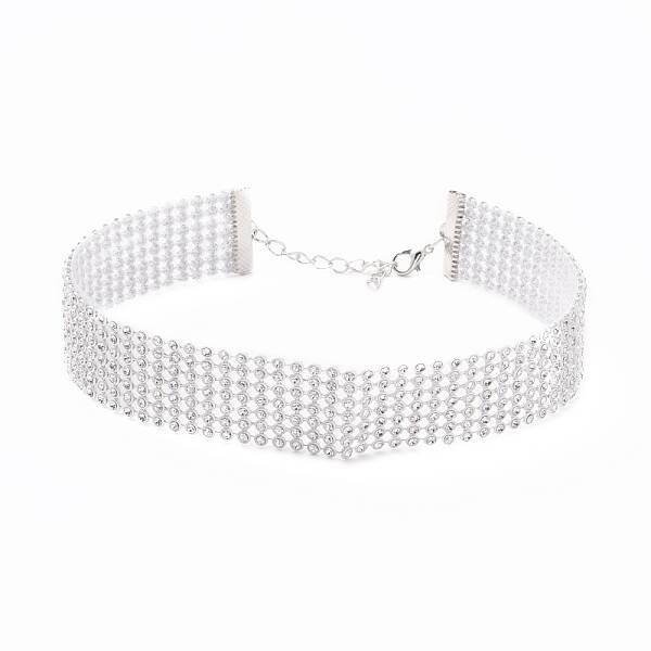 7 Row Crystal Rhinestone Choker Necklace