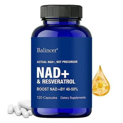 Balincer nads+Resveratrol health supplements,Support skin health,Support sleep and mood health,120 Capsules