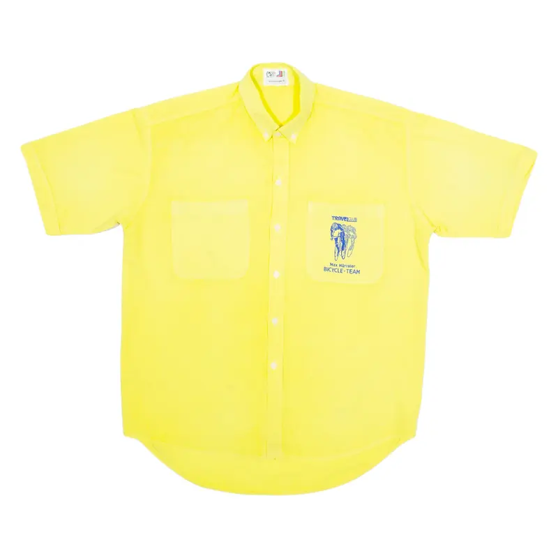 Travel Club Mens Plain Shirt Yellow M