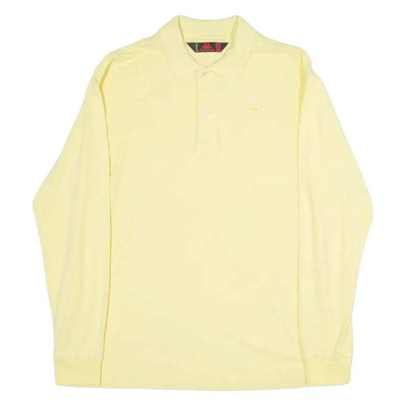 KAPPA Mens Polo Shirt Yellow Long Sleeve M