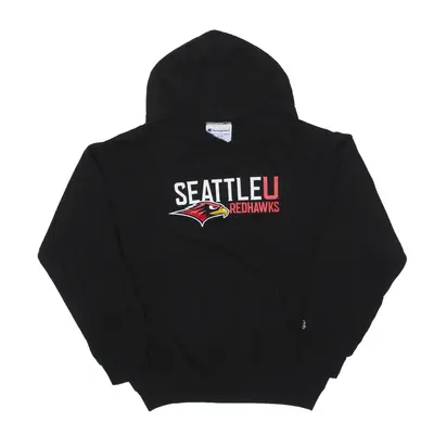 CHAMPION Seattle Redhawks USA Hoodie Black Pullover Boys L