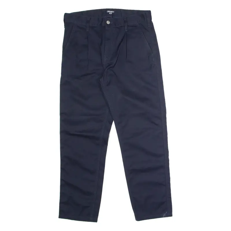 CARHARTT WIP Abbot Mens Twill Trousers Blue Regular Straight W30 L27