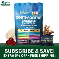Zoyava Corti-Soothe Gummies - Mixed Berry Flavored All-in-One Cortisol Supplement with Magnesium, L-Theanine, Lions Mane & 10...