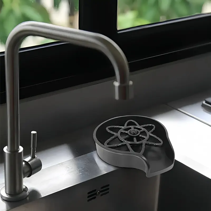 Kitchen Accessories Glass Rinser for Sink, 1 Count Cleaning Gadgets Bottle Cup Washer for Sink Attachment, Kitchen Gadgets Ba...