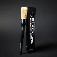 BLACKLINE® BOAR'S HAIR DETAIL BRUSH SET - 2-Pack Of Boar's Hair Detail Bushes For Plastics, Leather, & Wheels