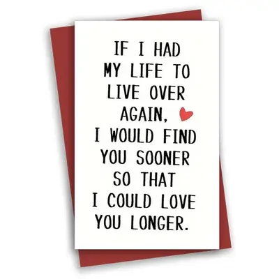 Letter Pattern Greeting Card, 1 Piece Romantic Anniversary Card with Envelope, Anniversary Gift for Wife/Husband, Creative Gi...