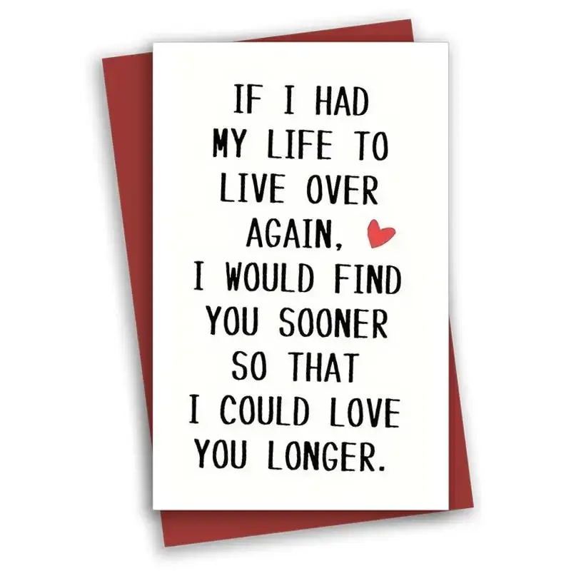 Letter Pattern Greeting Card, 1 Piece Romantic Anniversary Card with Envelope, Anniversary Gift for Wife/Husband, Creative Gi...