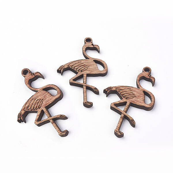 Undyed Wooden Sewing Big Pendants