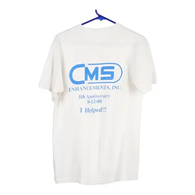 CMS Enhancements 1988 Unbranded Graphic T-Shirt - Large White Cotton