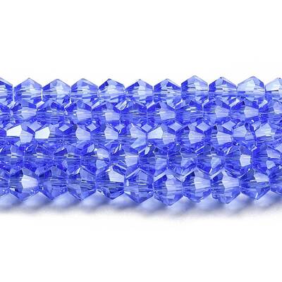 Transparent Electroplate Glass Beads Strands