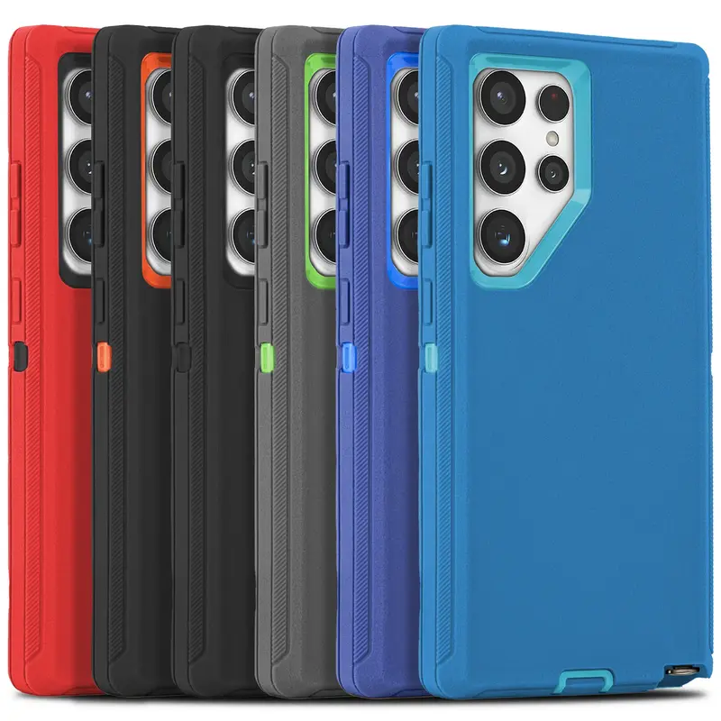 XG-Tech Shockproof Defender Case For Samsung Galaxy S25 S24 S23 S22 Ultra S21 Plus Heavy Duty Triple Layer Rugged Cover