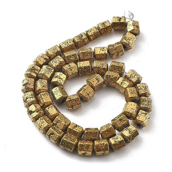 Electroplated Natural Lava Rock Beads Strands