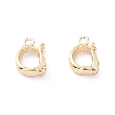 Rack Plating Brass Fold Over Clasps