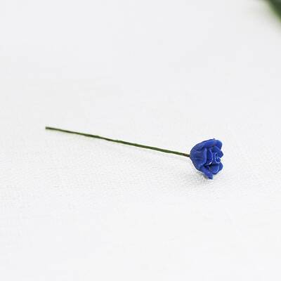 Resin Simulation Rose Model with Iron Wire