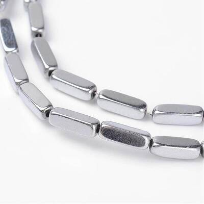Cuboid Non-Magnetic Synthetic Hematite Beads Strands