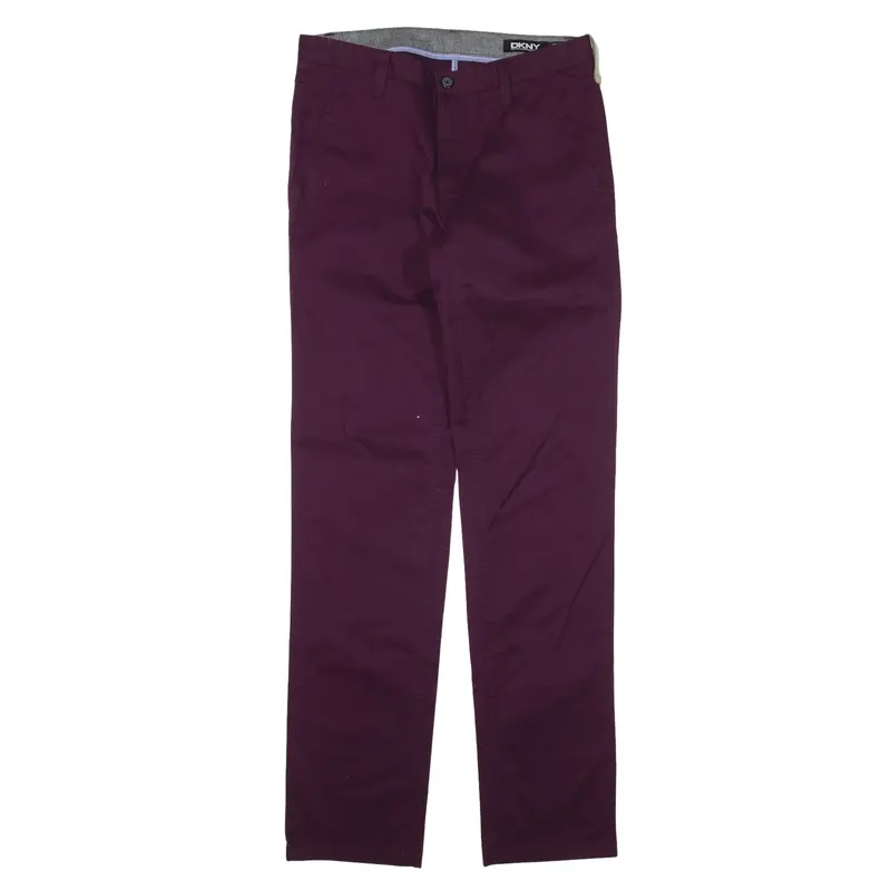 DKNY Trousers Purple Slim Straight Womens W30 L32