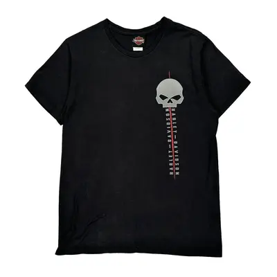 Canada Harley Davidson Graphic T-Shirt - Large Black Cotton