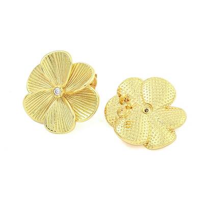 Rack Plating Brass Stud Earrings