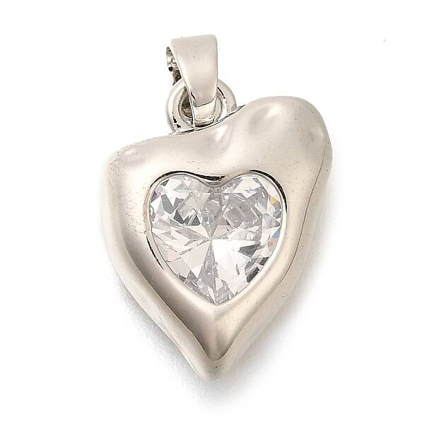 Brass Micro Pave Cubic Zirconia Pendants