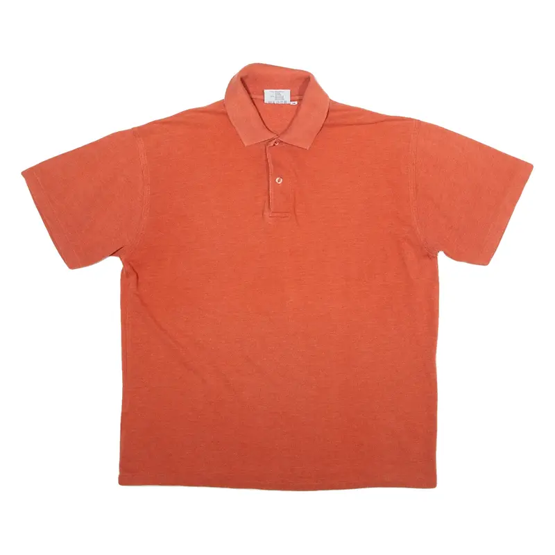 MAINLY COTTON Mens Polo Shirt Orange M