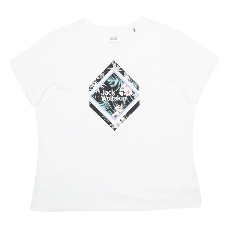 JACK WOLFSKIN Womens T-Shirt White 2XL