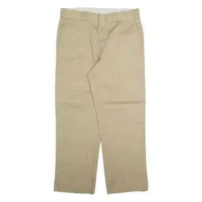 DICKIES Chino Mens Trousers Beige Regular Straight W34 L27